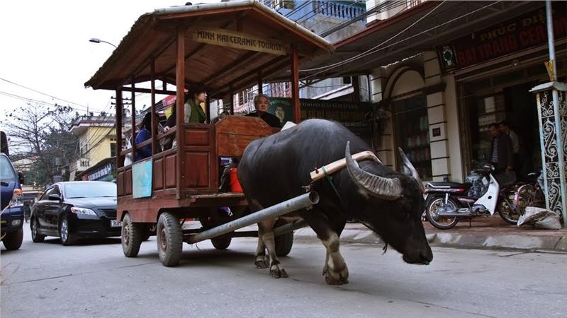 A kind of particular tourist vehicle in Bat Trang ceramic village