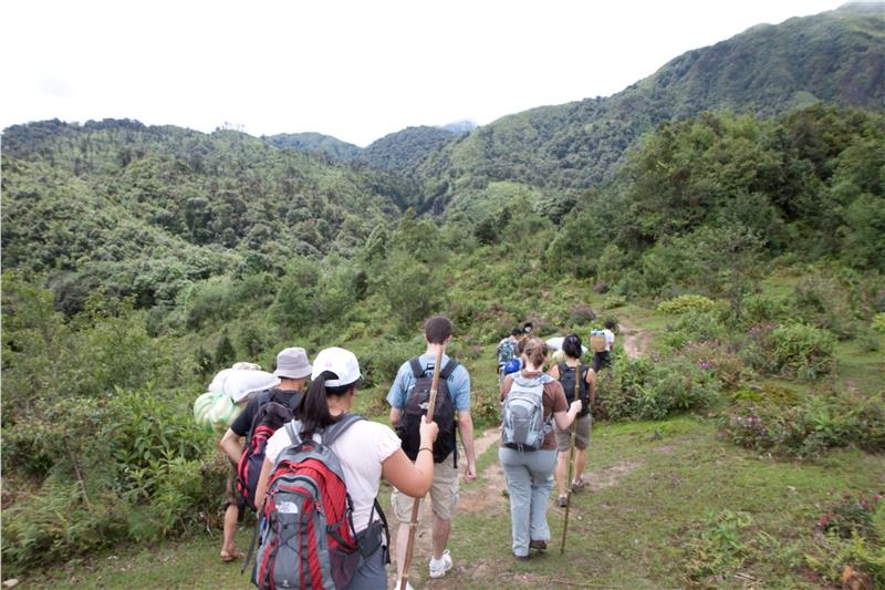 On the way to conquer Fansipan Peak