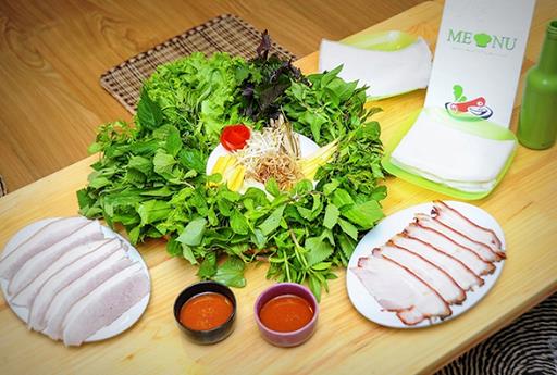 bánh tráng cuốn thịt heo đà nẵng