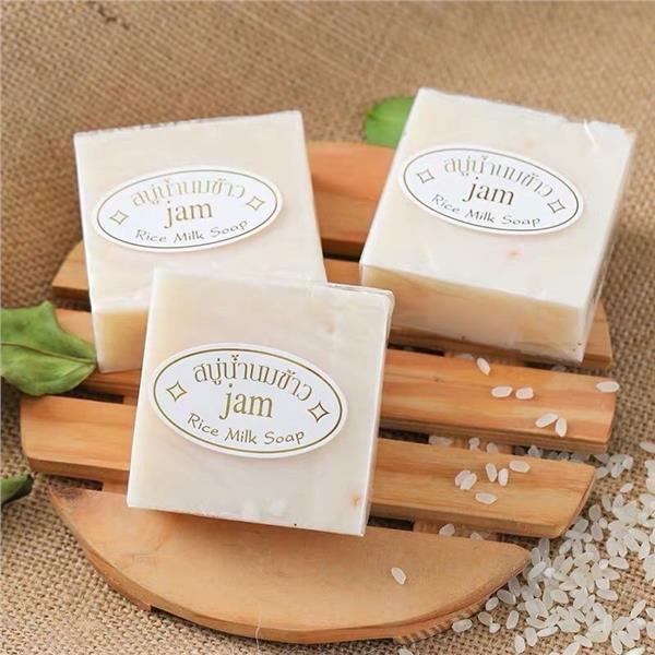 Xà Phòng Kích Trắng Da Cám Gạo Thái Lan Jam Rice Milk Soap